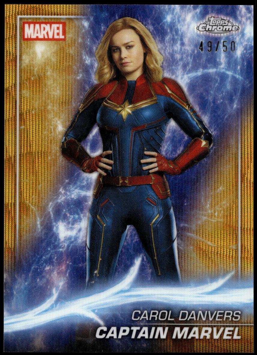 Captain Marvel [Gold Wave Refractor] #96