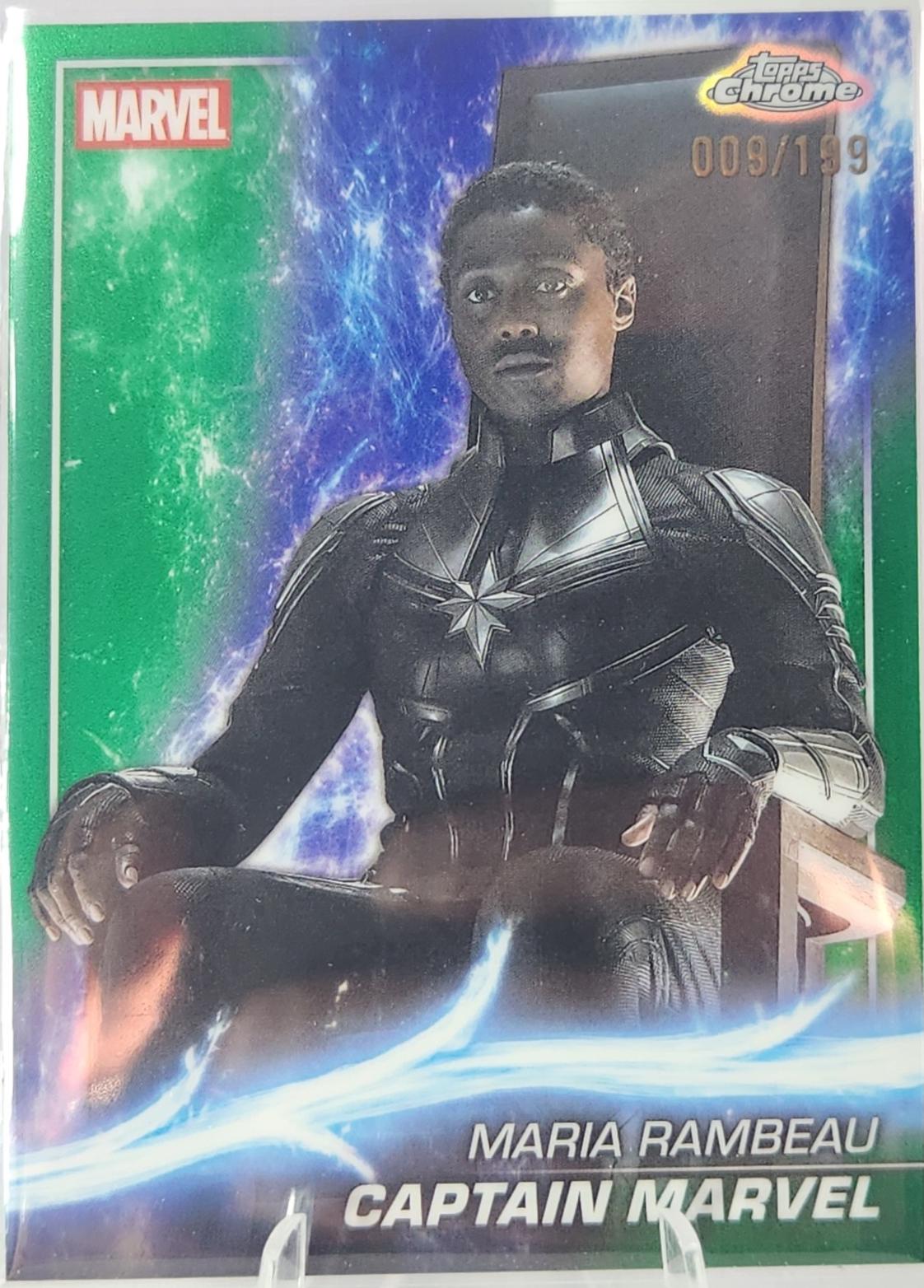 Captain Marvel [Green Refractor] #133
