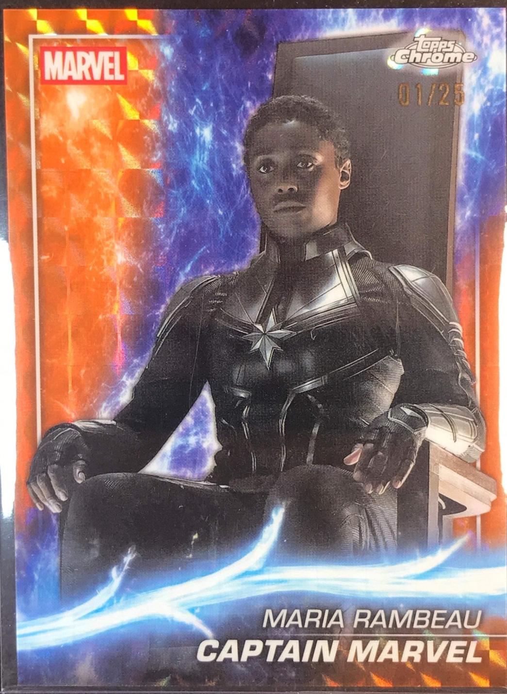 Captain Marvel [Orange Geometric Refractor] #133