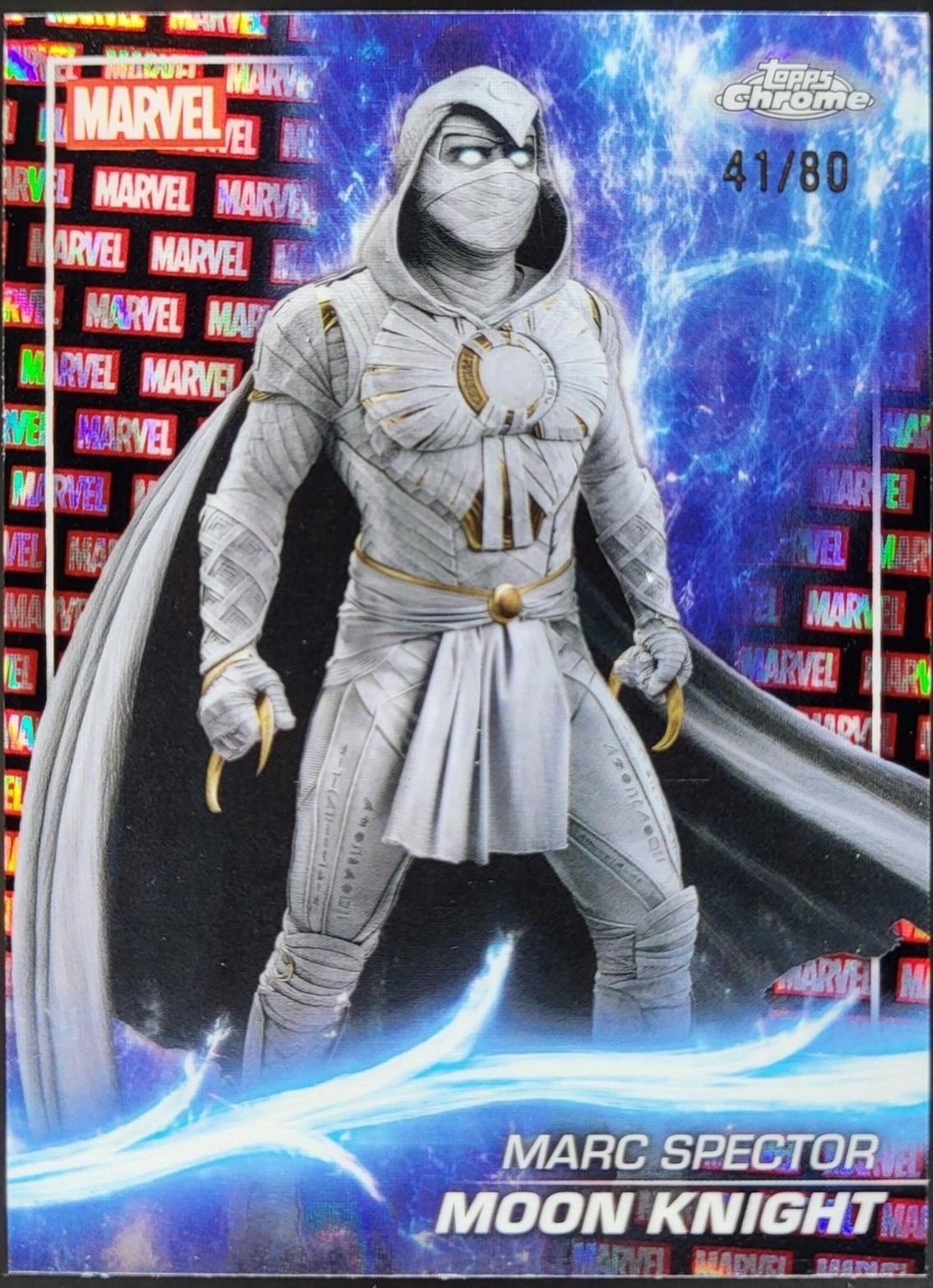 Moon Knight [Marvel Red Black Lava Refractor] #129