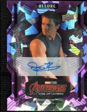 Jeremy Renner as Hawkeye [Purple Die Cut Auto] #132