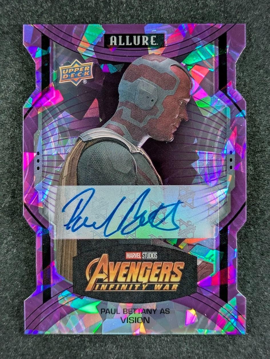 Paul Bettany as Vision [Purple Die Cut Auto] #135