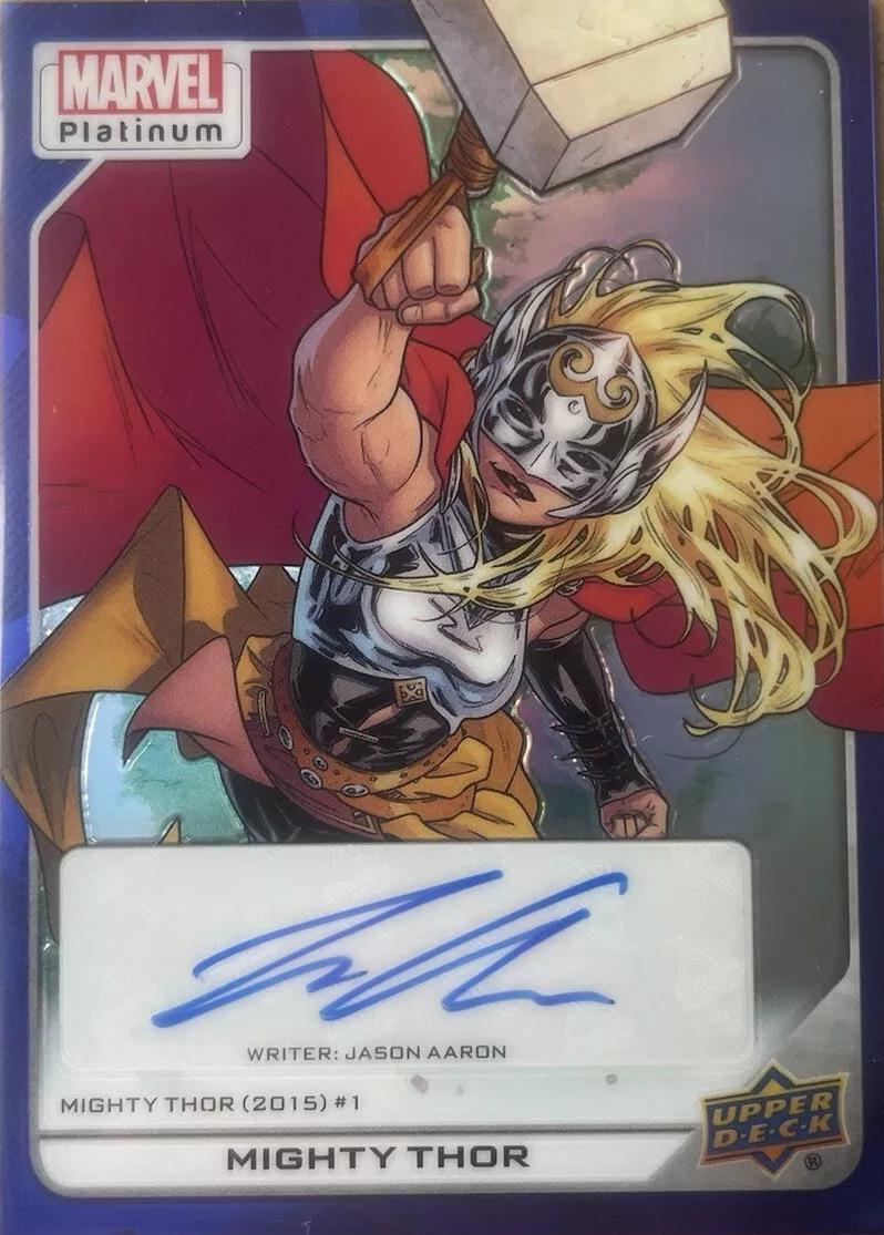 Mighty Thor (Jane Foster) [Autograph Blue Rainbow] #135