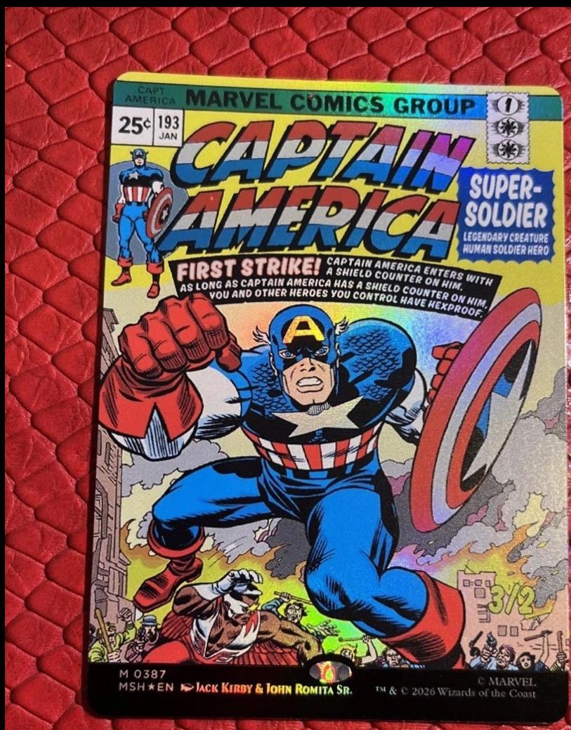 Captain America, Super-Soldier [Borderless Foil] #352