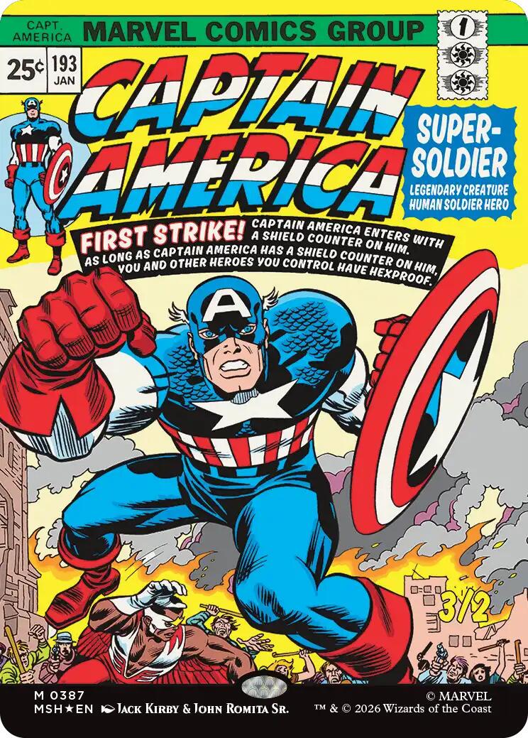 Captain America, Super-Soldier [Borderless] #387