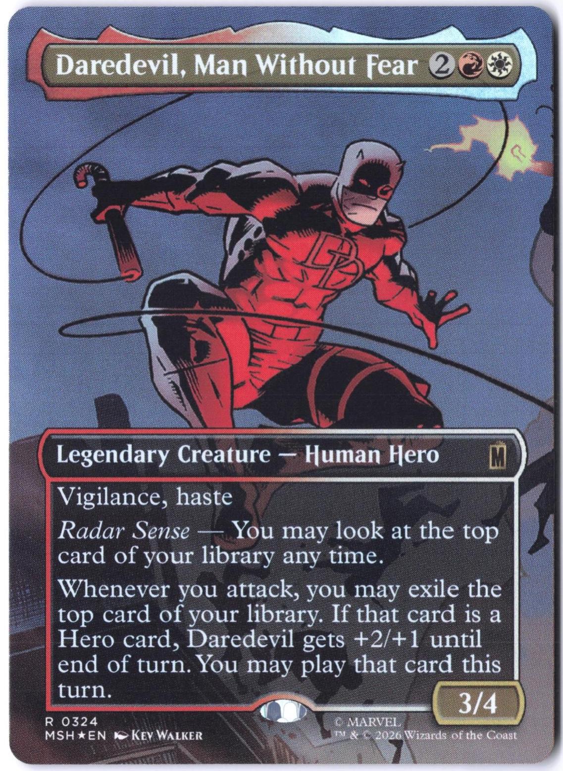 Daredevil, Man Without Fear [Borderless Foil] #324