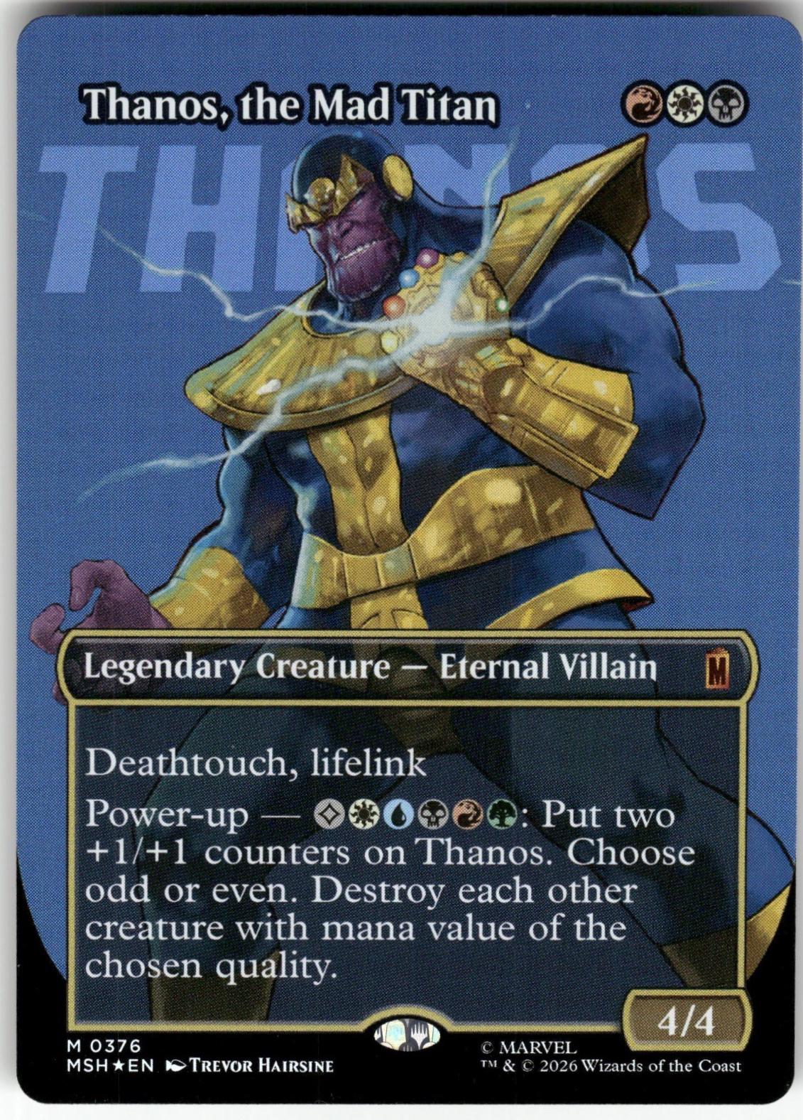 Thanos, the Mad Titan [Borderless Foil] #376