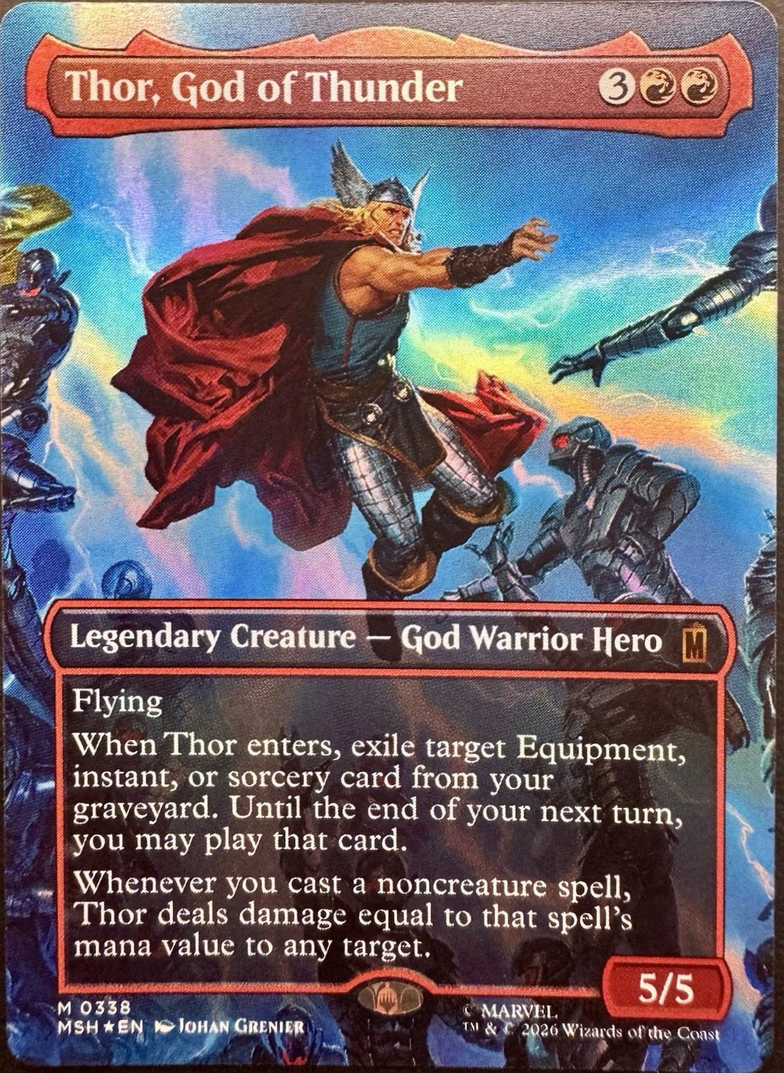 Thor, God of Thunder [Borderless Foil] #338