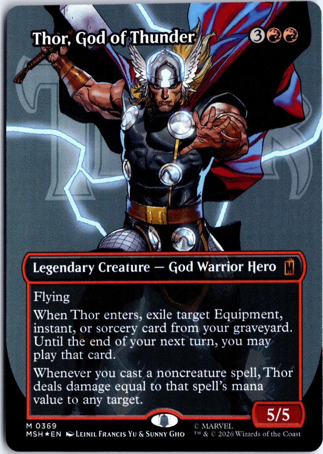 Thor, God of Thunder [Borderless Foil] #369