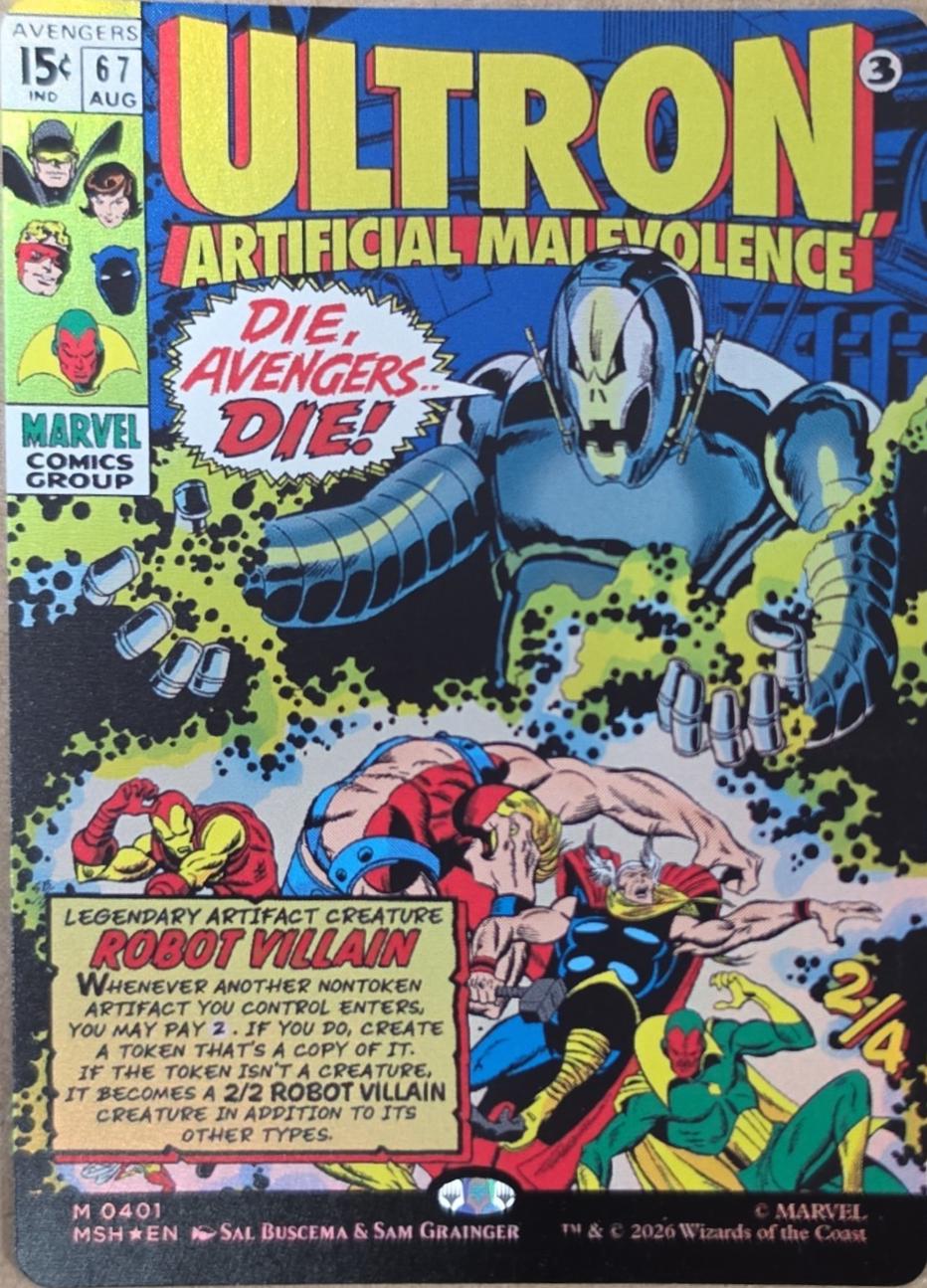 Ultron, Artificial Malevolence [Borderless Foil] #401
