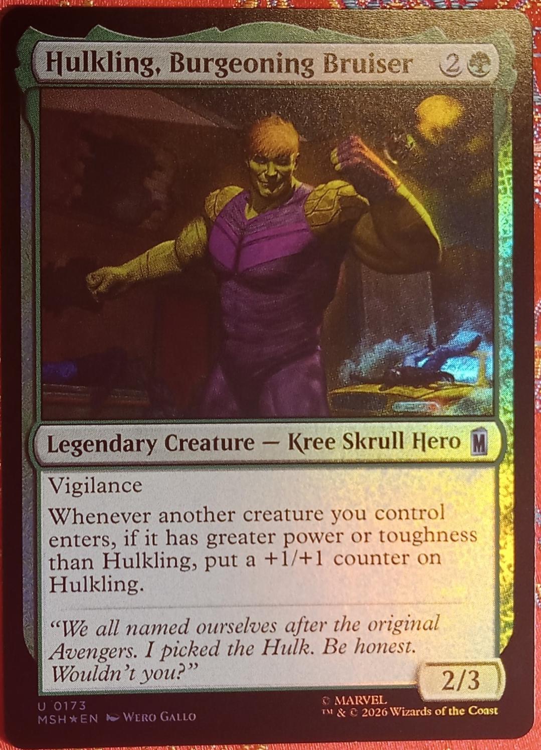 Hulkling, Burgeoning Bruiser [Foil] #173