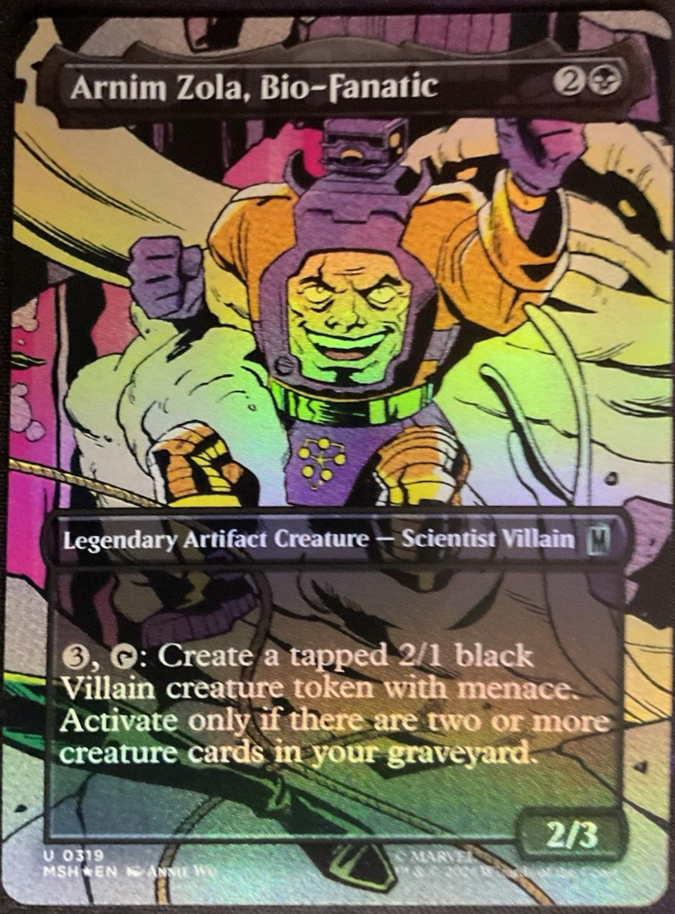 Arnim Zola, Bio-Fanatic [Borderless Foil] #319