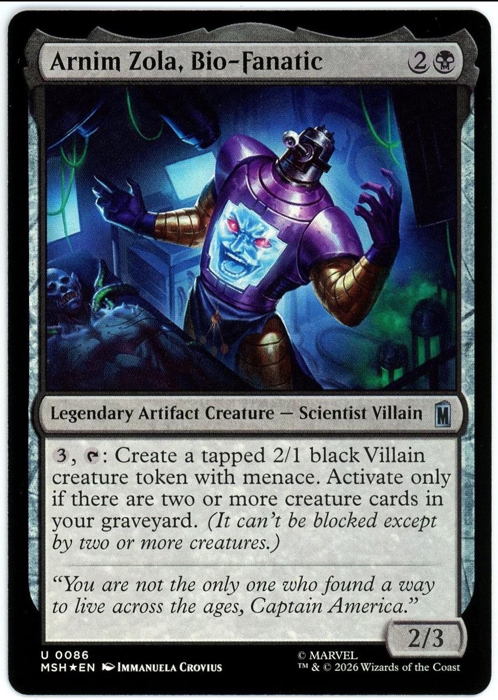 Arnim Zola, Bio-Fanatic [Foil] #86
