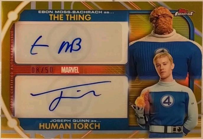 Ebon Moss-Bachrach (The Thing) / Joseph Quinn (Human Torch) [Gold] #DA-MQ