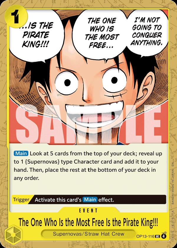 The One Who Is The Most Free Is The Pirate King OP13-116