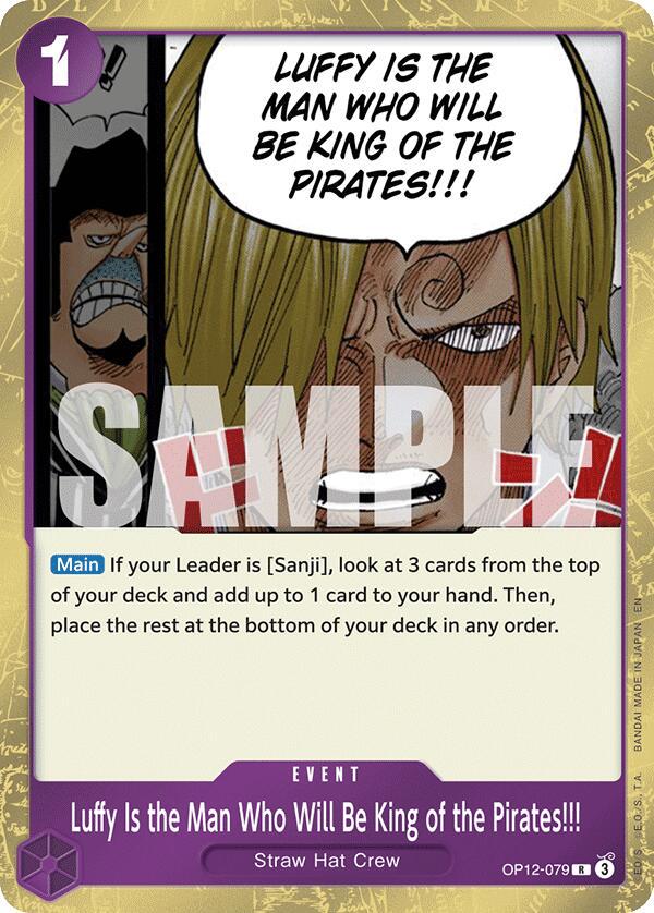 Luffy Is the Man Who Will Be King of the Pirates!!! OP12-079