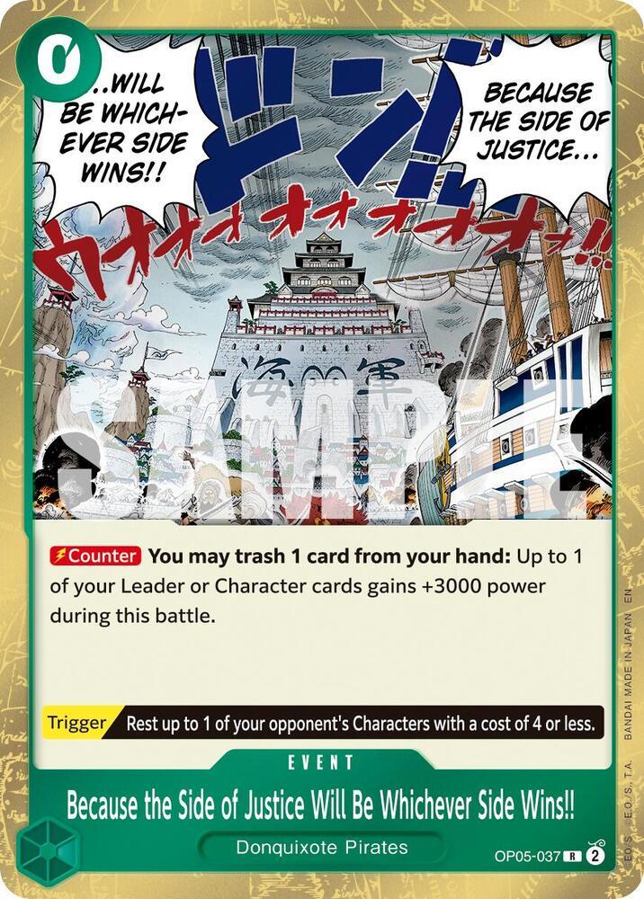 Because the Side of Justice Will Be Whichever Side Wins!! [PRB-02] OP05-037