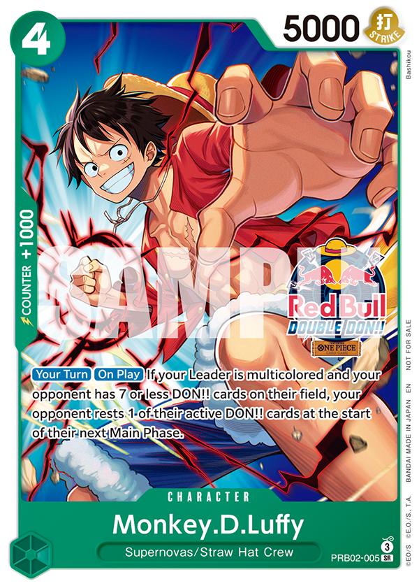 Monkey D. Luffy [Red Bull Double DON!! Stamp] PRB02-005
