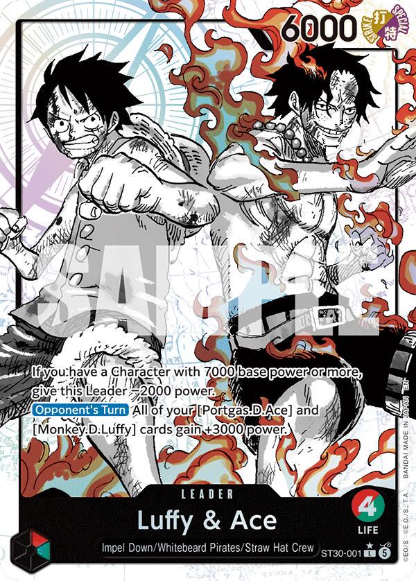 Luffy & Ace [Parallel Foil] ST30-001