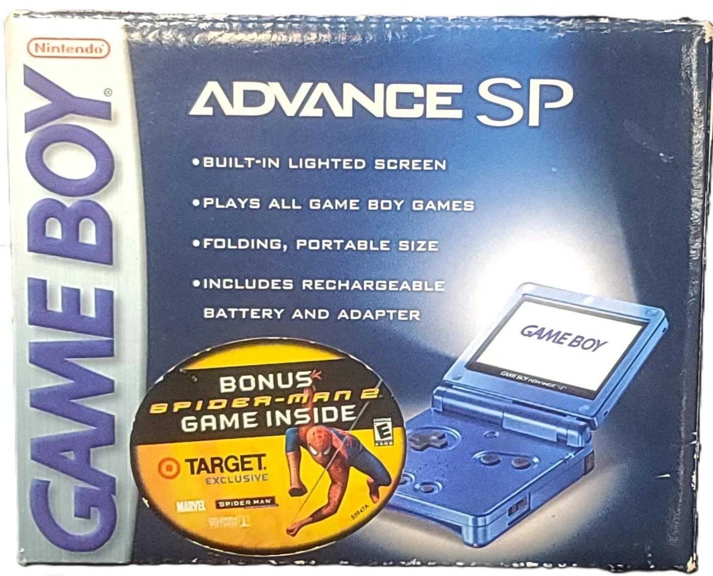 Game Boy Advance SP Cobalt Blue Target Spider-Man 2