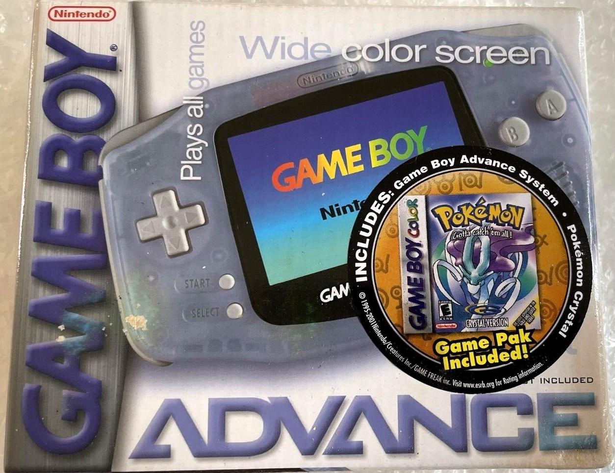 Gameboy Advance Glacier Console [Pokemon Crystal Bundle]