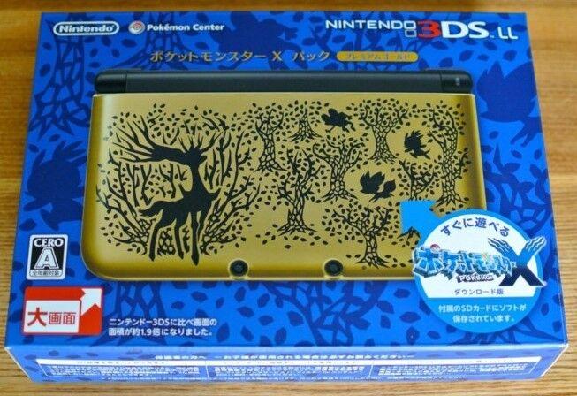 Nintendo 3DS LL Pokemon X Pack Gold Edition