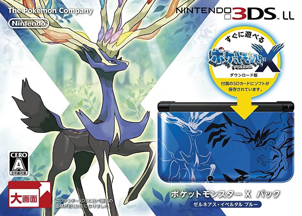 Nintendo 3DS LL Pokemon X Xerneas Yveltal Blue