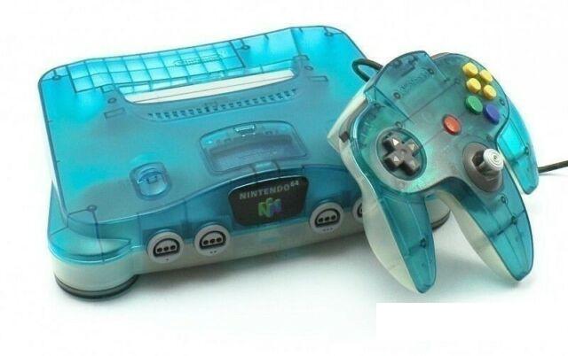 Clear White & Blue Nintendo 64 System