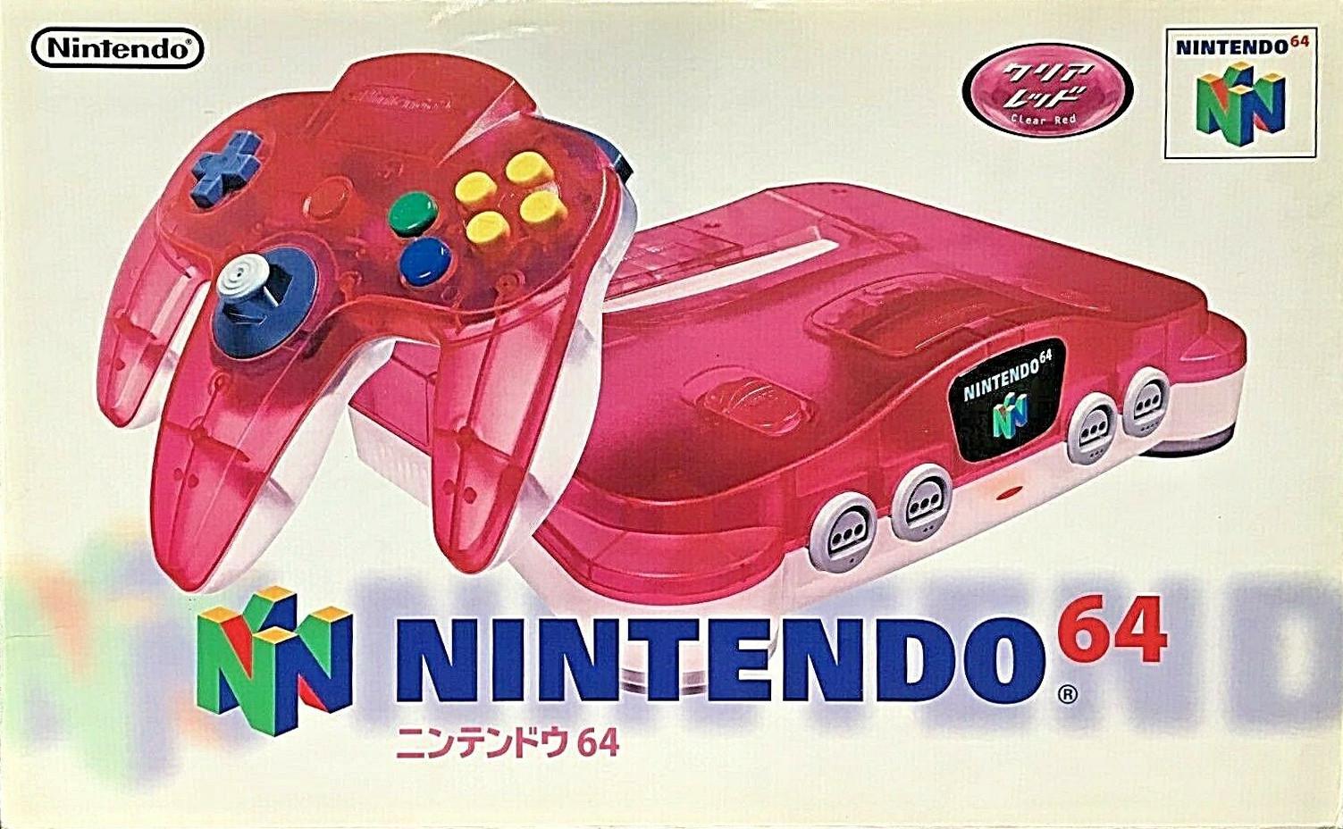 Clear White & Red Nintendo 64 System