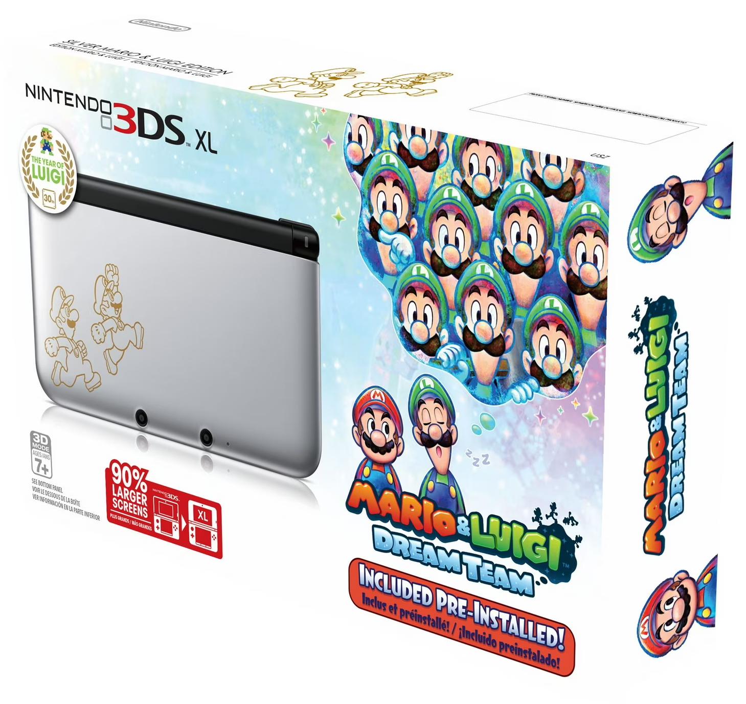 Nintendo 3DS XL Silver Mario & Luigi Edition