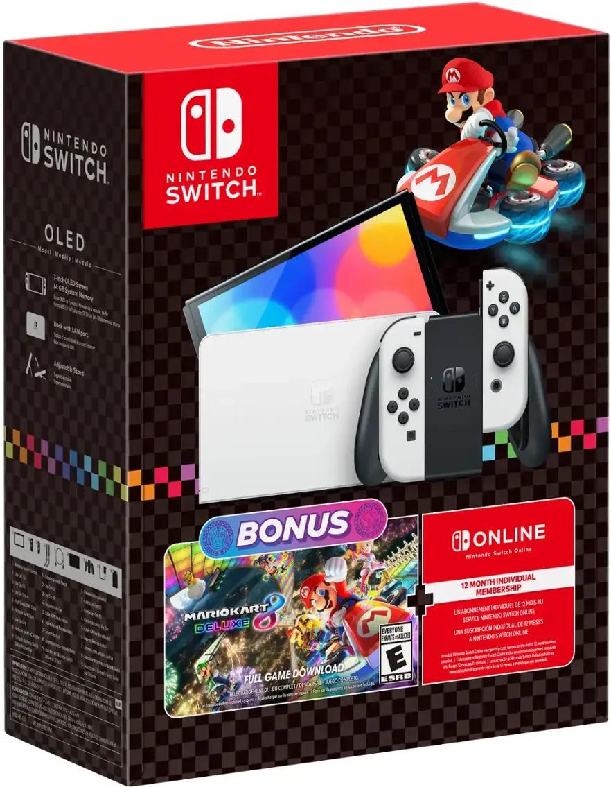 Nintendo Switch OLED [Mario Kart 8 + 12-Month Nintendo Switch Online]