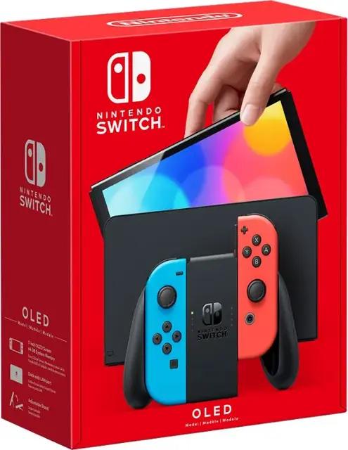 Nintendo Switch OLED with Blue and Red Joy-Con
