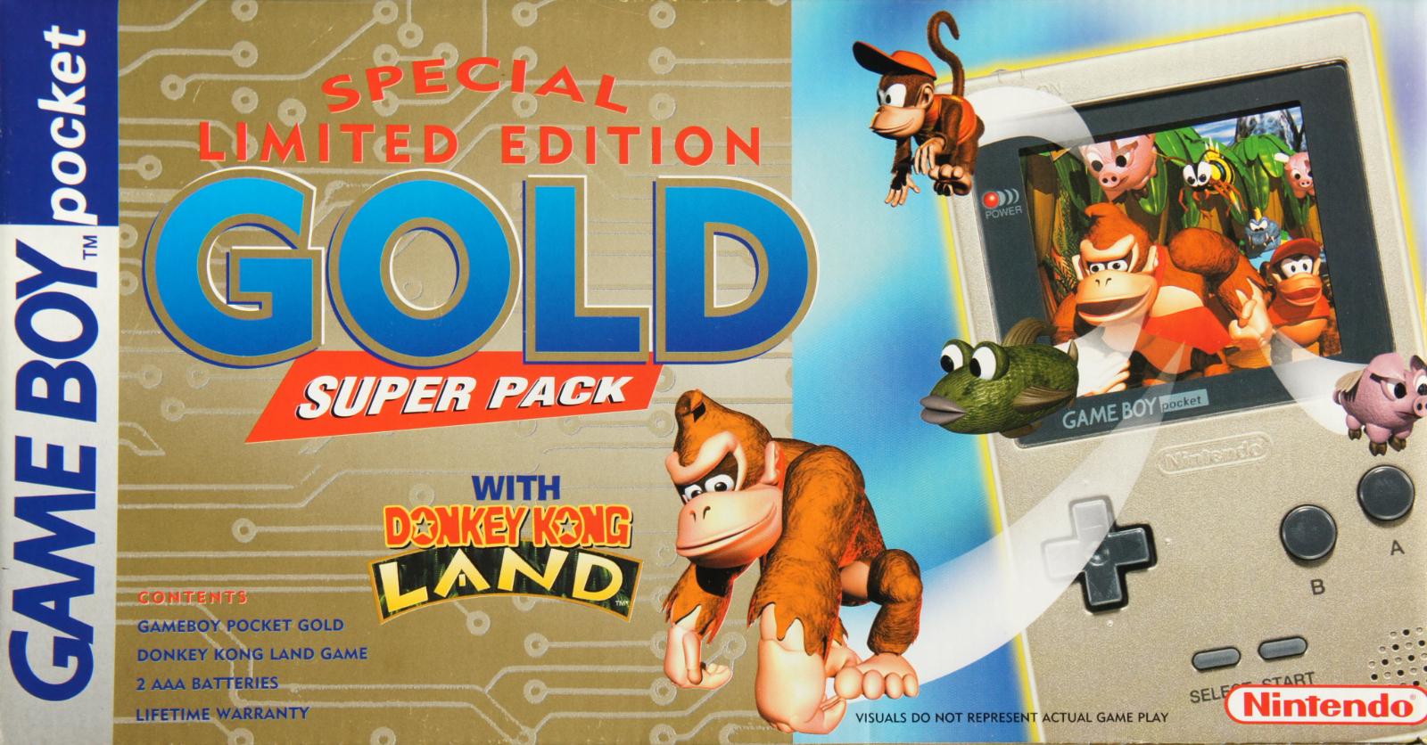 Gameboy Pocket Gold [Donkey Kong Land Bundle]