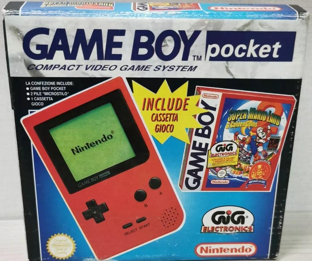Gameboy Pocket Red [Super Mario Land 2 Bundle]