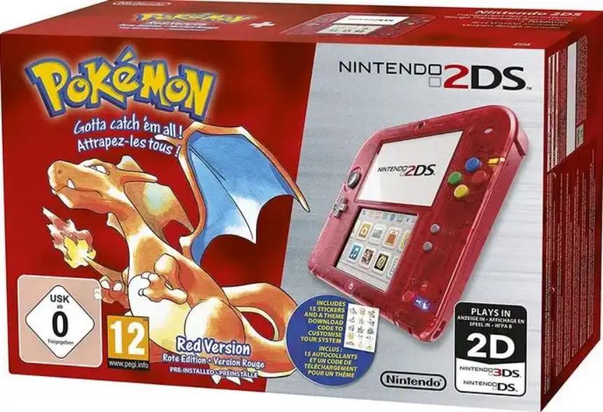 Nintendo 2DS Pokemon Red Edition