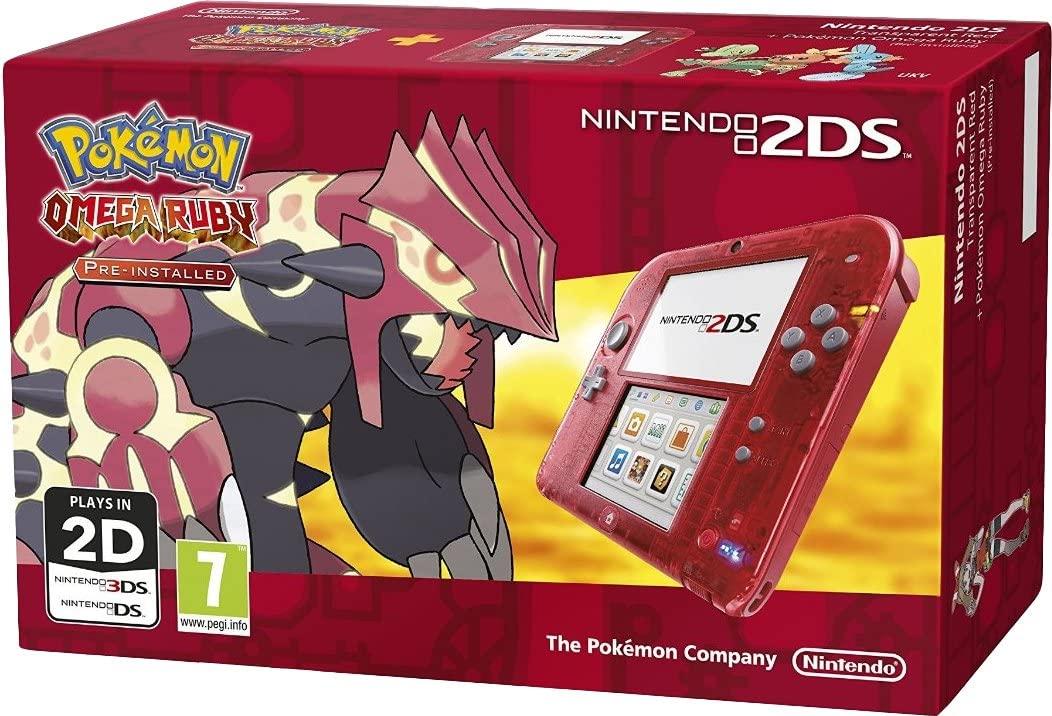 Nintendo 2DS Transparent Red [Pokemon Omega Ruby Pre-installed]