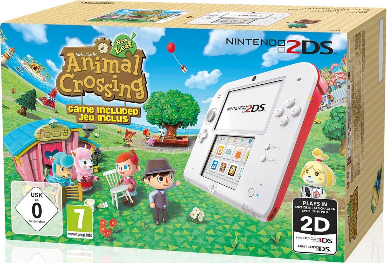 Nintendo 2DS White + Red [Animal Crossing Bundle]