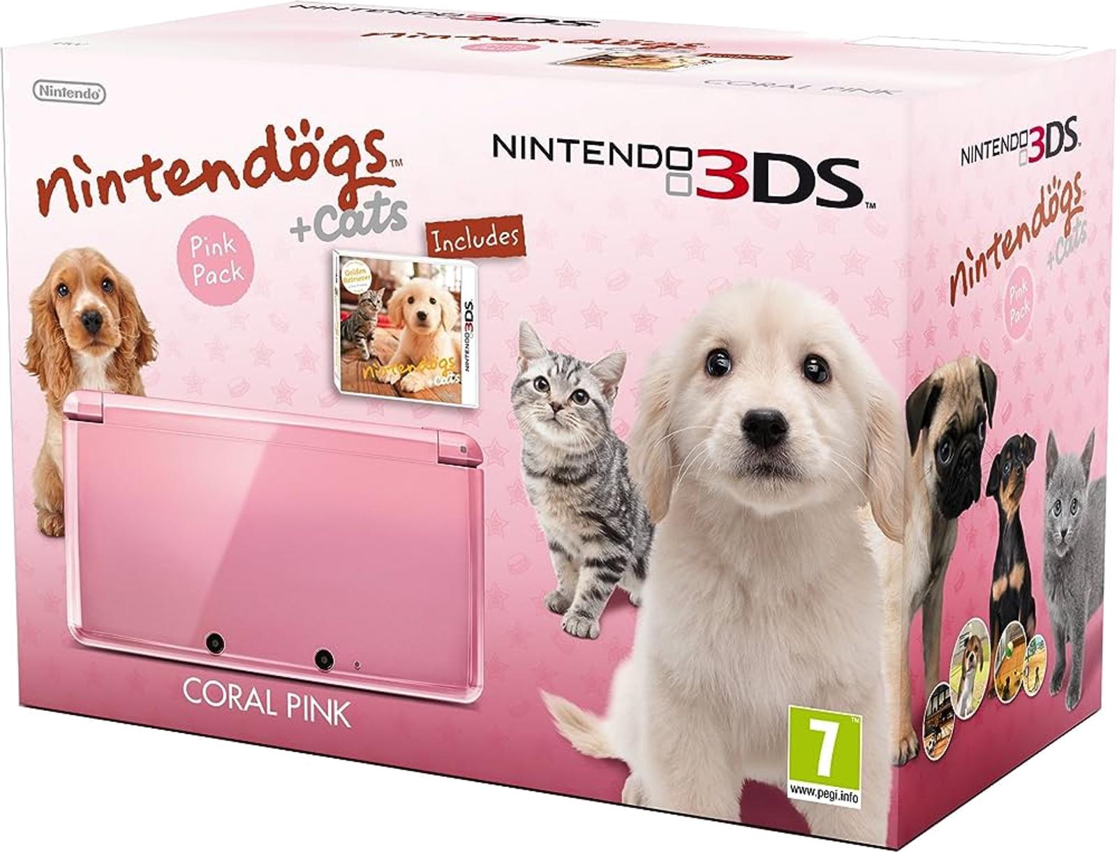 Nintendo 3DS Coral Pink [Nintendogs + Cats Bundle]