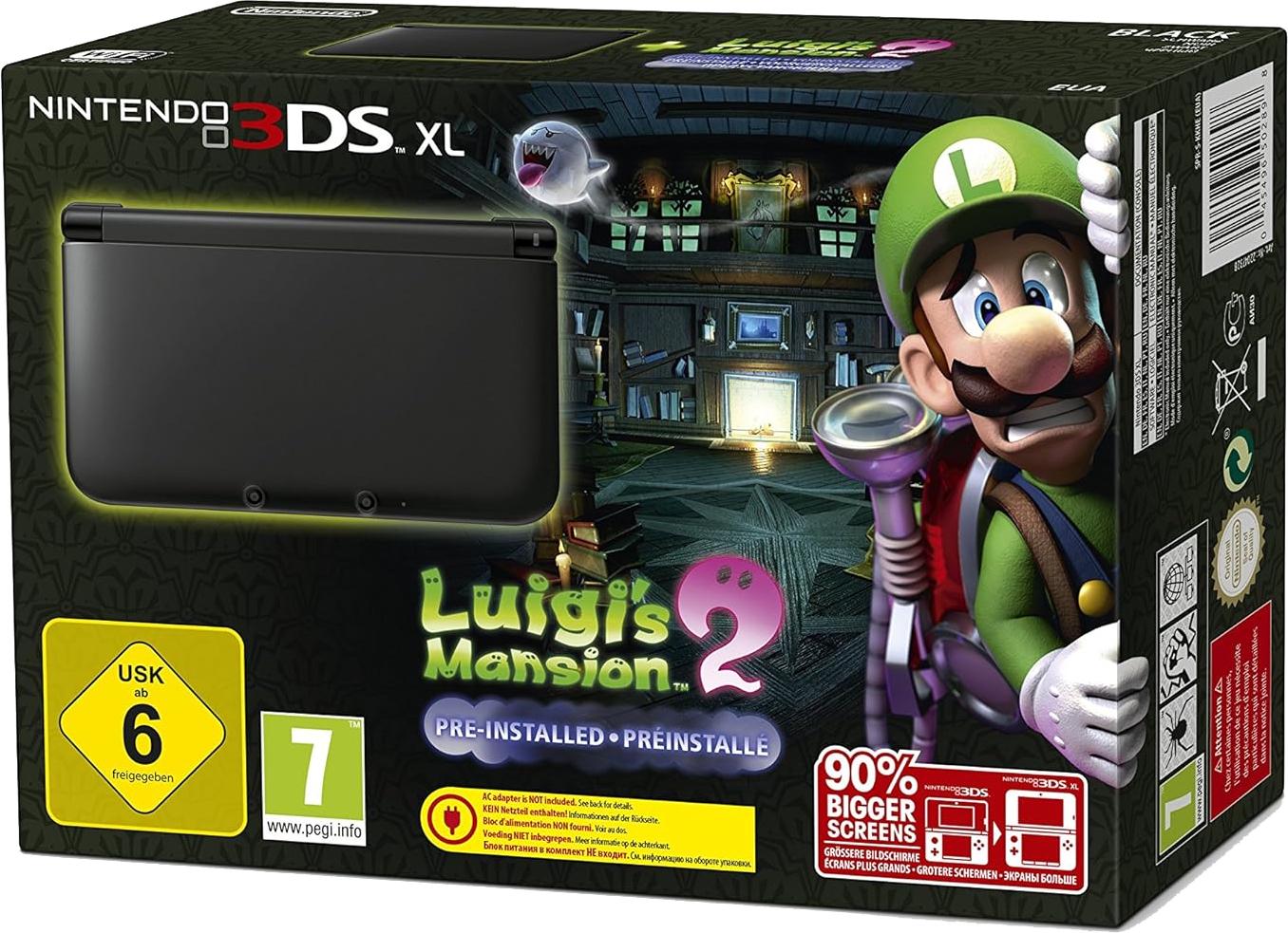 Nintendo 3DS XL Black [Luigi's Mansion 2 Pre-Installed]