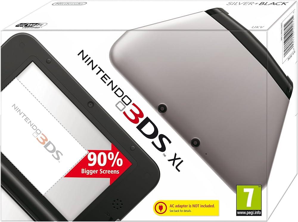 Nintendo 3DS XL Silver + Black