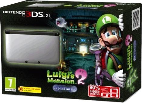 Nintendo 3DS XL Silver + Black [Luigi's Mansion 2 Pre-installed]