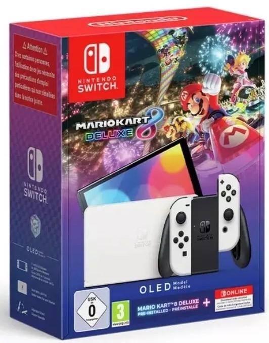 Nintendo Switch OLED [Mario Kart 8 Deluxe +12 Month Subscription]