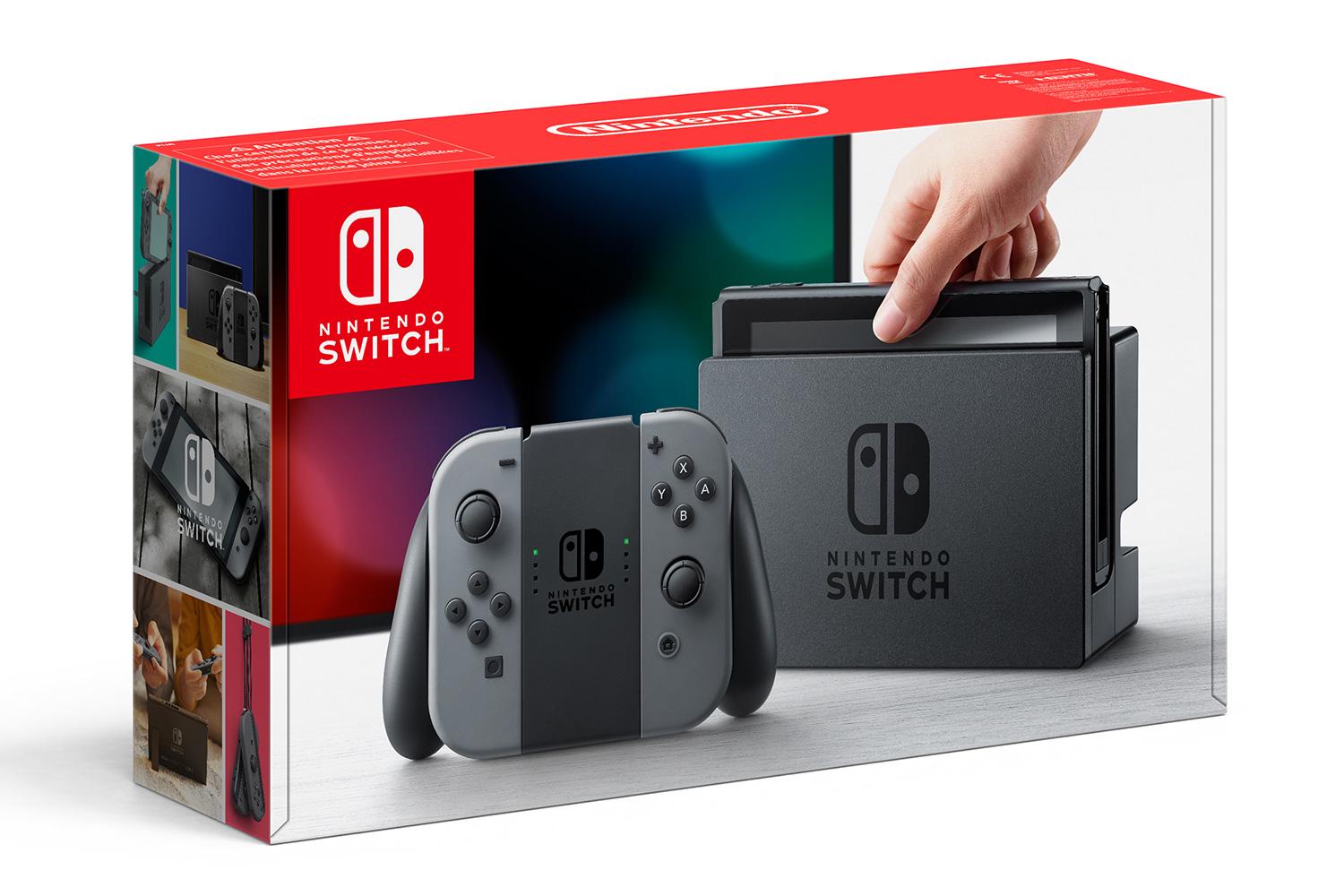 Nintendo Switch with Blue and Red Joy-con