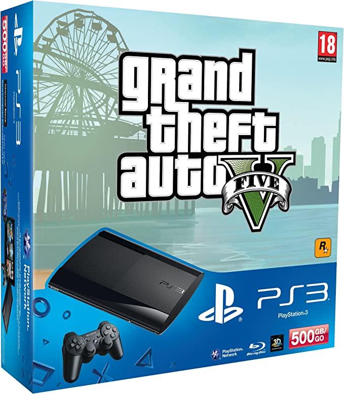 Playstation 3 500GB Super Slim Grand Theft Auto V Bundle