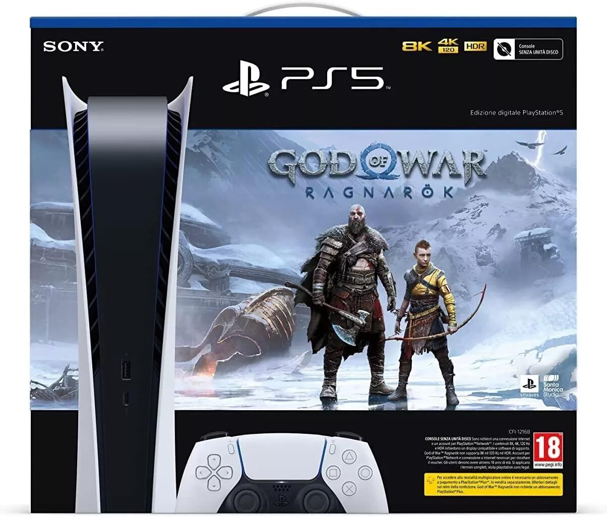 PlayStation 5 Digital Edition Console [God Of War Ragnarok Bundle]