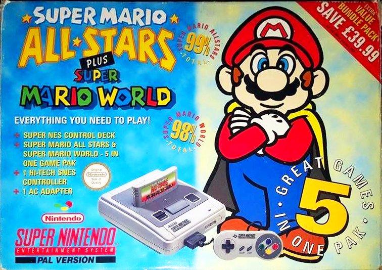 Super Nintendo Console [Super Mario All-stars plus Super Mario World]
