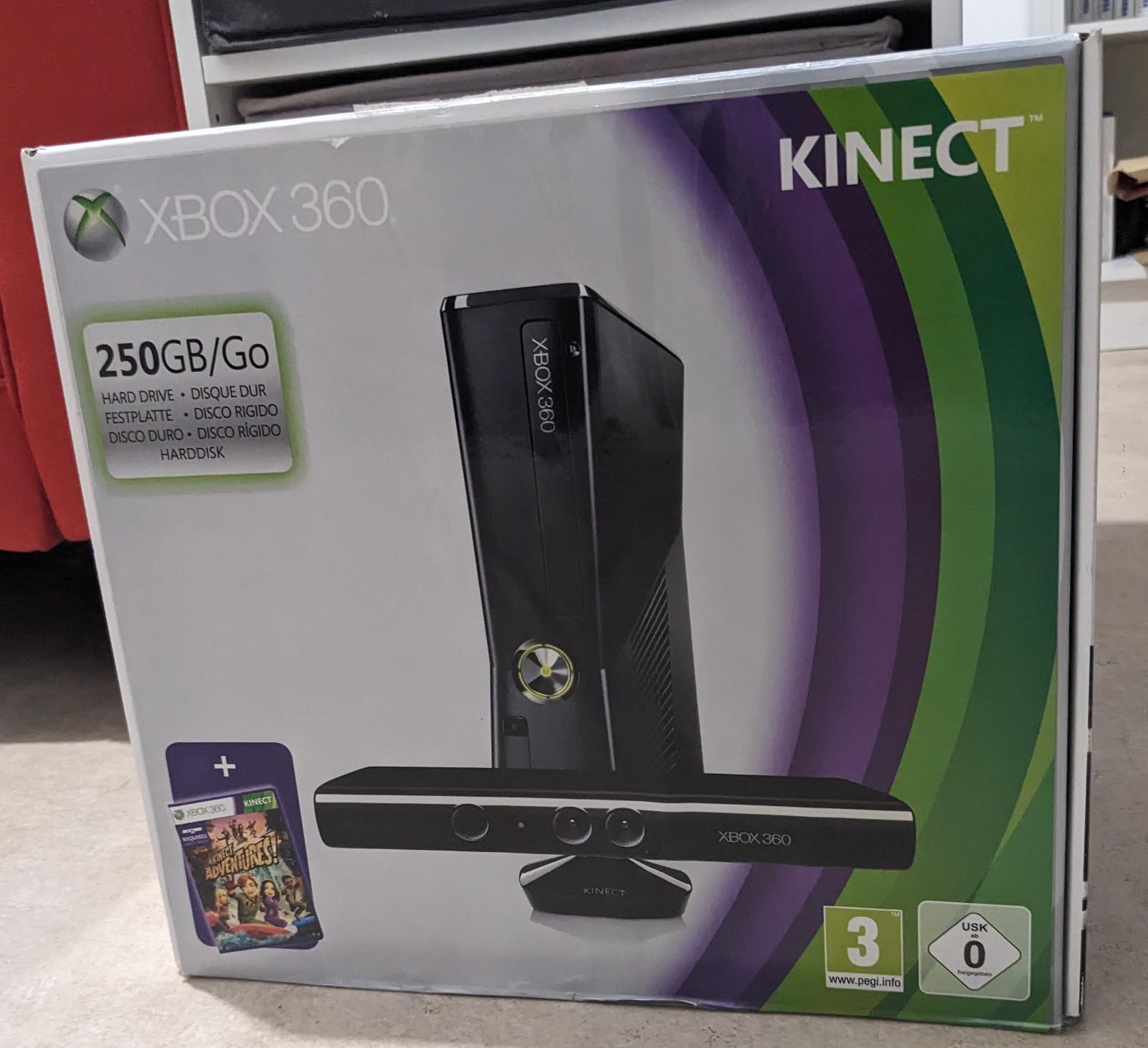 Xbox 360 Slim + Kinect Adventure Pack