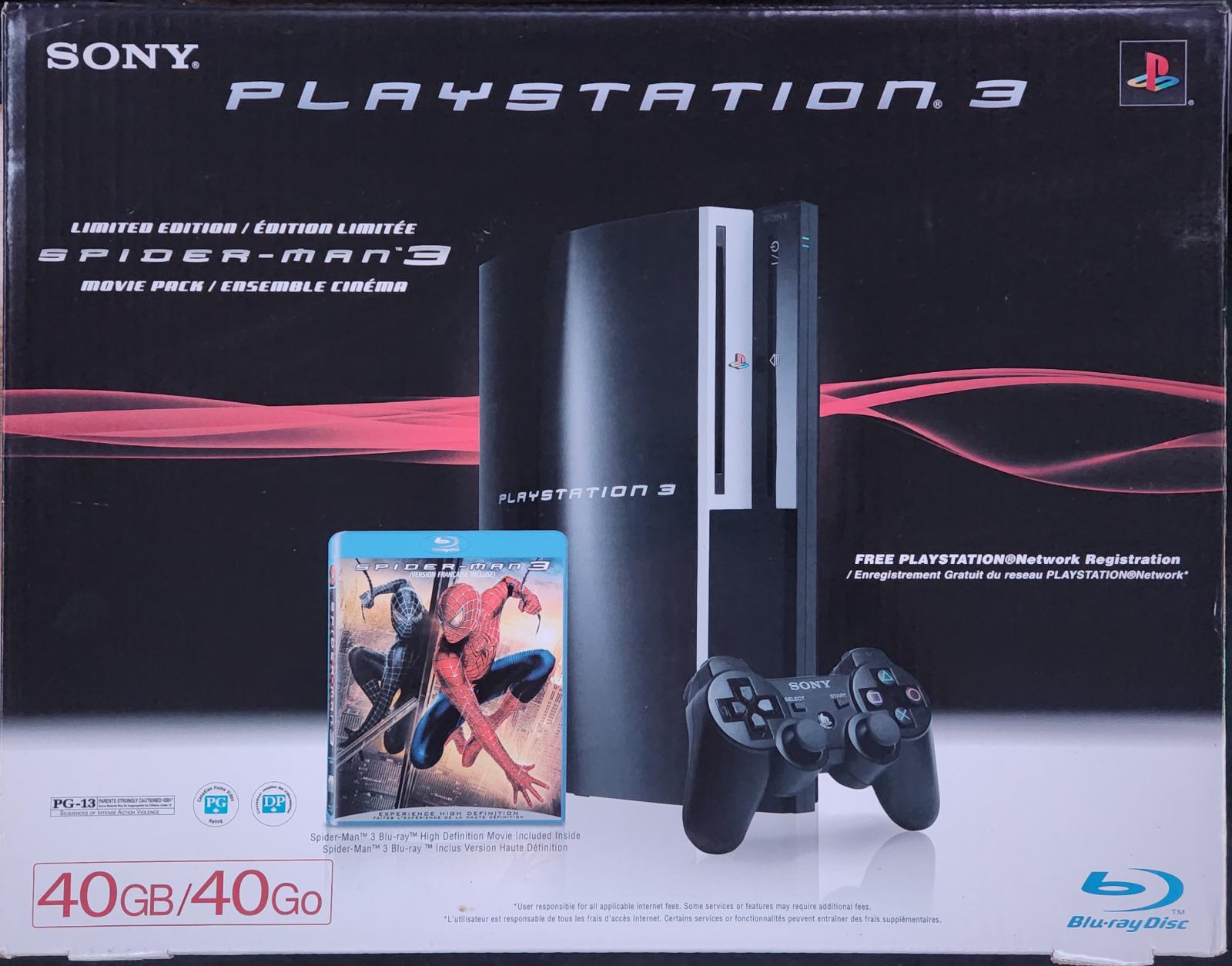 Playstation 3 System 40GB Spiderman Movie Pack