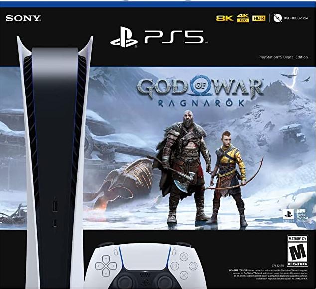 PlayStation 5 Digital Edition Console God of War Ragnarok Bundle