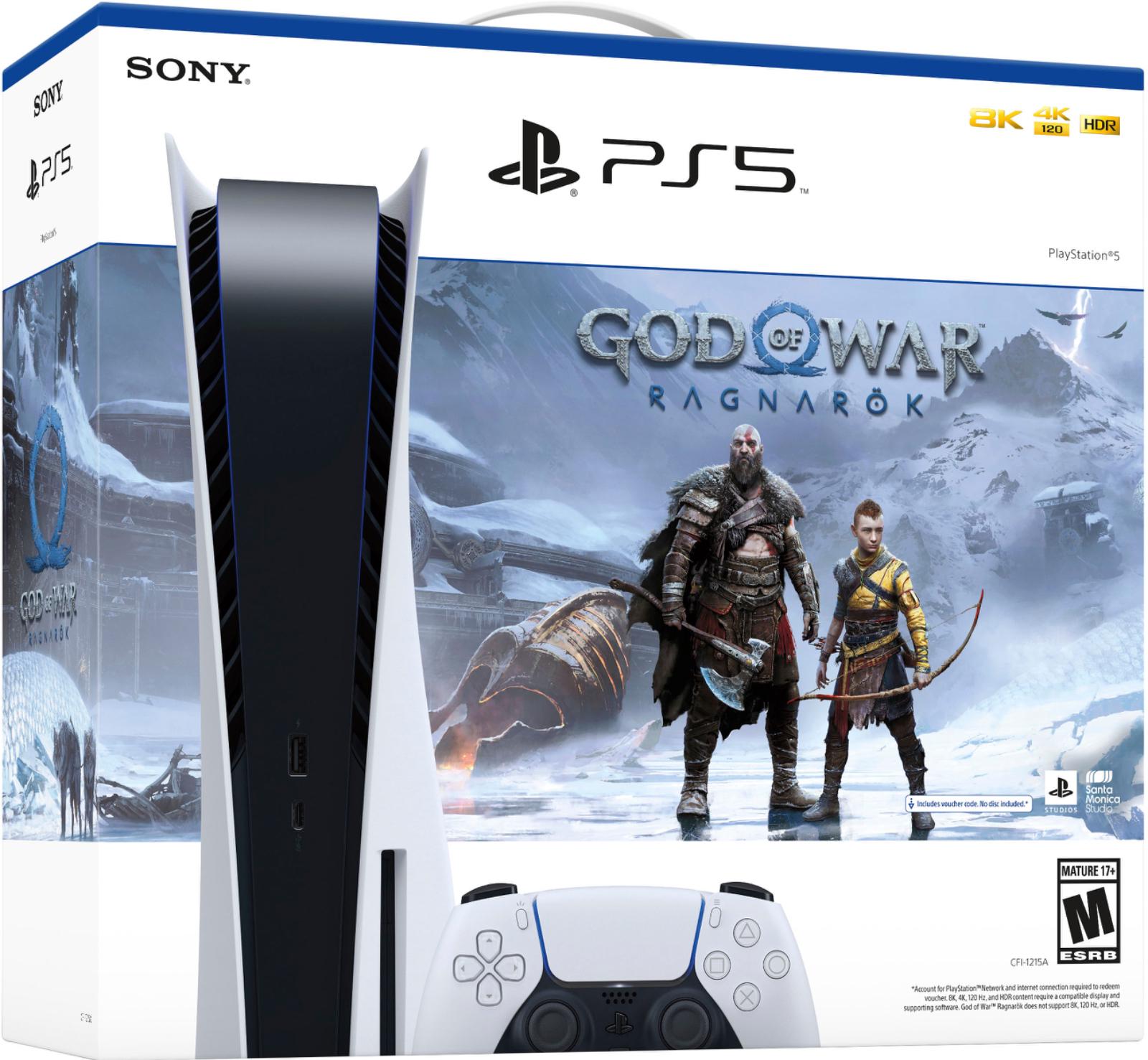 PlayStation 5 Disc Edition Console God of War Ragnarok Bundle